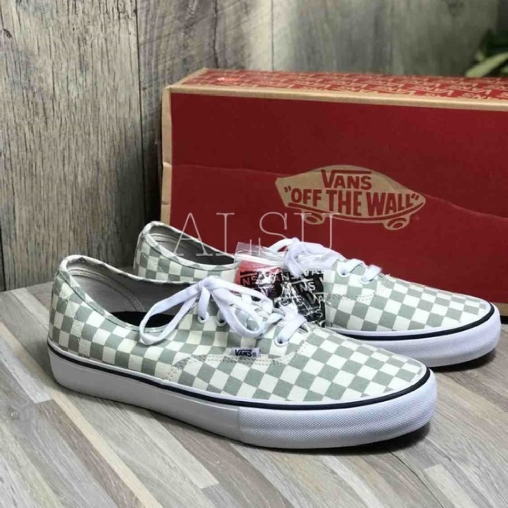 VANS Authentic Pro Checkerboard Desert Sage - Picture 1 of 7